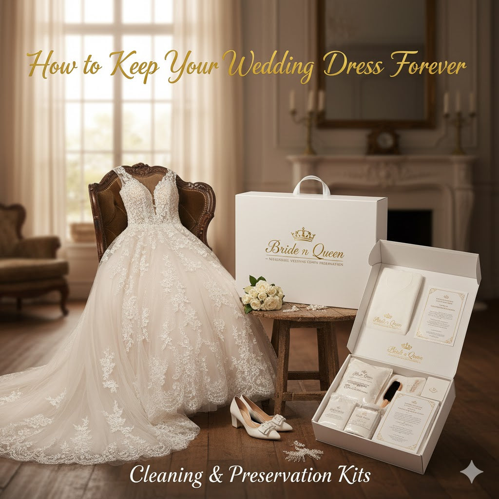 
          
            How to Keep Your Wedding Dress Forever: The Complete Guide to Cleaning &amp; Preservation
          
        