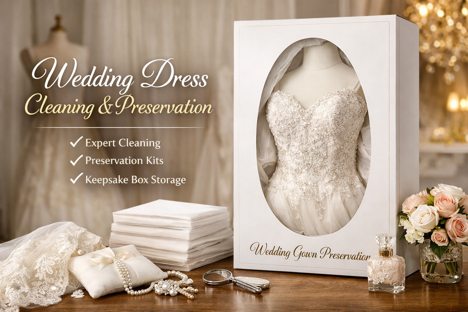 The Modern Bride’s Complete Guide to Wedding Dress Cleaning, Preservation, and Long-Term Storage