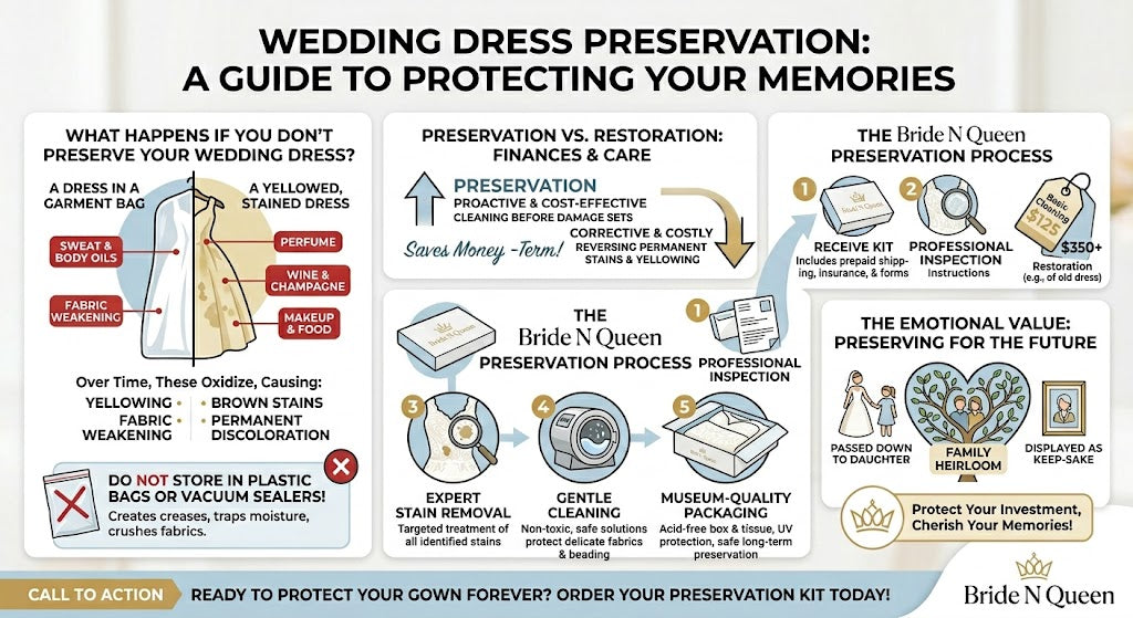 
          
            Is Wedding Dress Preservation Really Worth It? What Every Bride Should Know Before Storing Her Gown
          
        