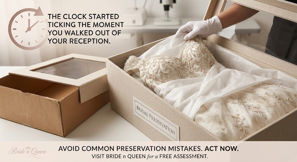 
          
            7 Wedding Dress Preservation Mistakes That Are Quietly Ruining Gowns Right Now (And How to Avoid Them)
          
        