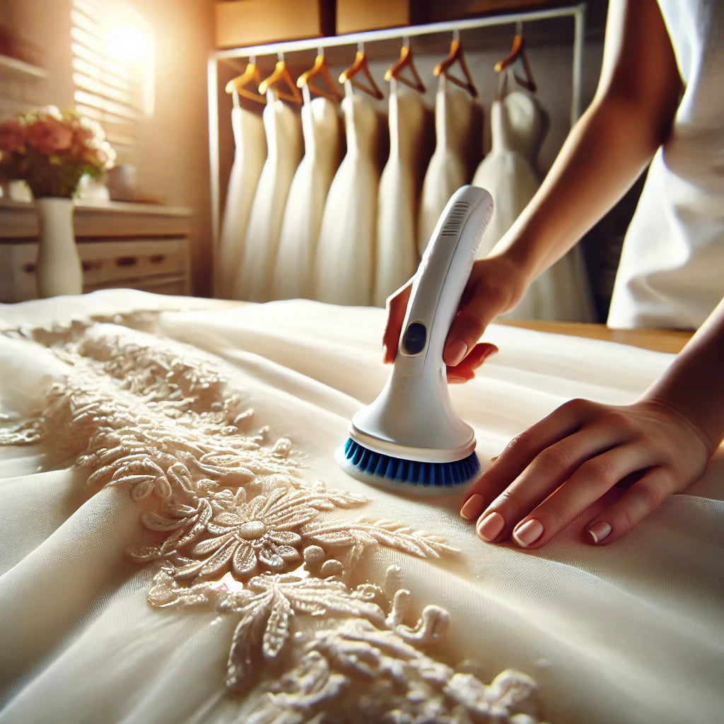 
          
            Wedding Dress Stain Guide: What Can (and Can’t) Be Removed Post-Wedding
          
        