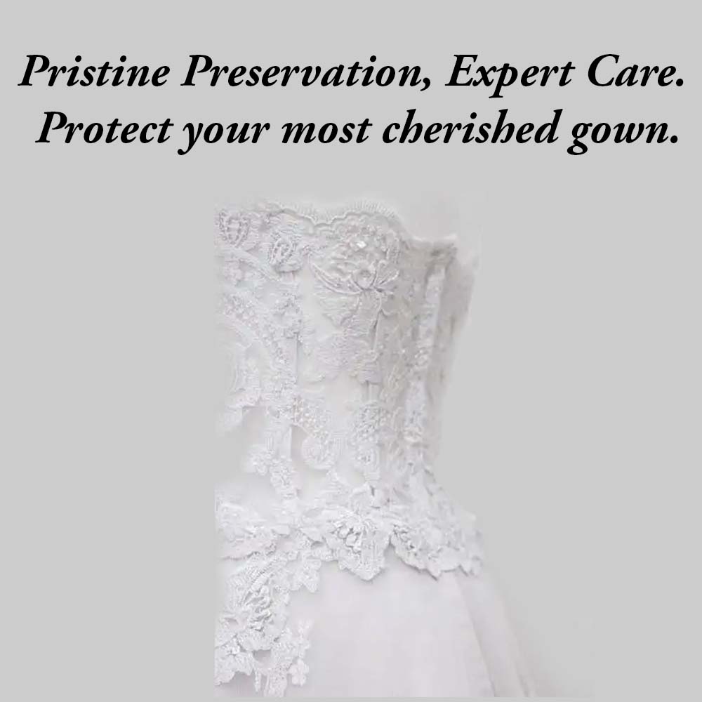 Queen Wedding Dress Cleaning & Preservation Package Queen Wedding Dress Cleaning & Preservation Package