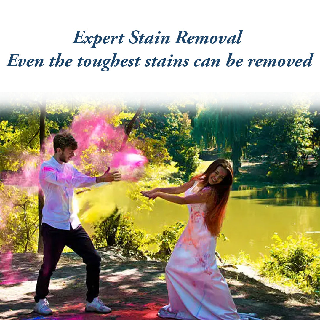 No stain too tough! Expert cleaning revives your wedding dress.